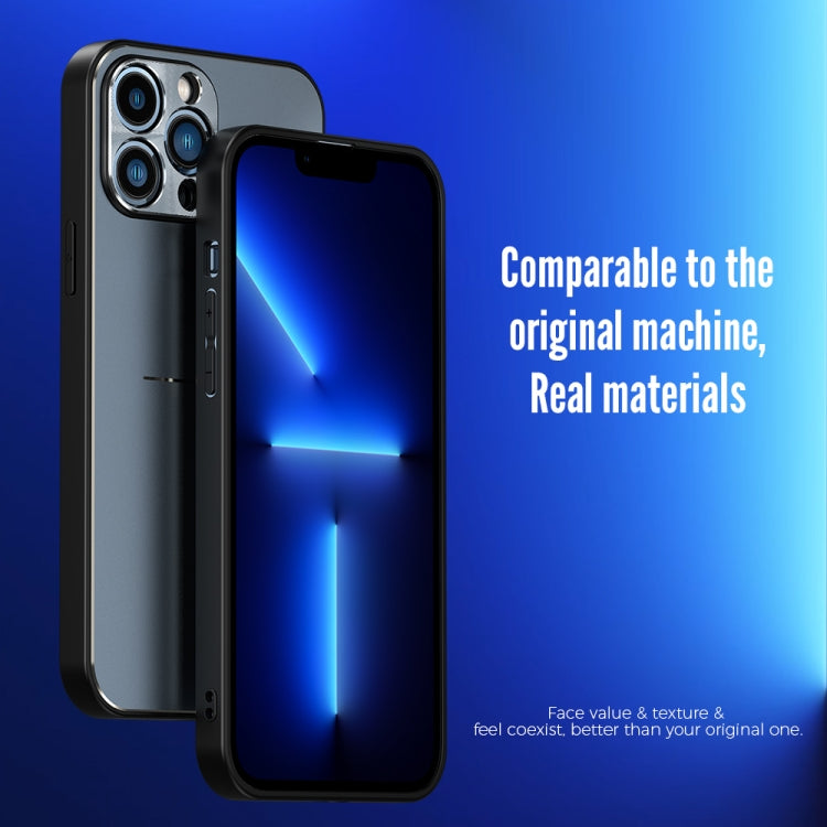 For iPhone 11 Pro R-JUST RJ-52 3-Line Style Metal TPU Shockproof Protective Case (Black) - iPhone 11 Pro Cases by R-JUST | Online Shopping UK | buy2fix