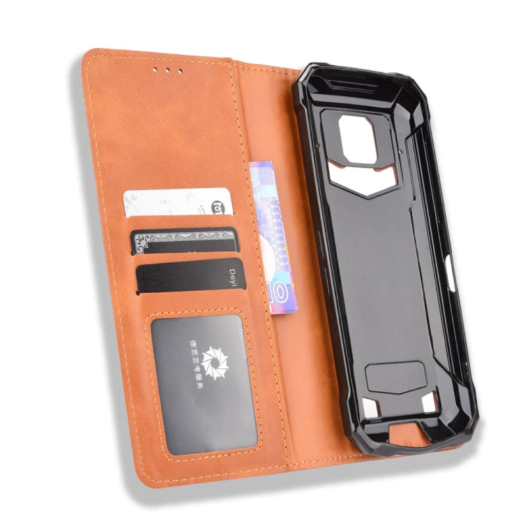 For Doogee S88 Plus / S88 Pro Magnetic Buckle Retro Crazy Horse Texture Horizontal Flip Leather Case with Holder & Card Slots & Photo Frame(Brown) - More Brand by buy2fix | Online Shopping UK | buy2fix