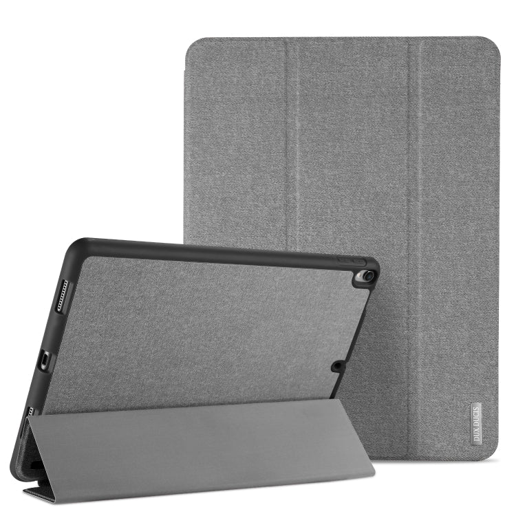 DUX DUCIS Domo Series Horizontal Flip Magnetic TPU + PU Leather Tablet Case with Three-folding Holder & Pen Slot For iPad Pro 12.9 inch 2017(Grey) - iPad Pro 12.9 inch Cases by DUX DUCIS | Online Shopping UK | buy2fix