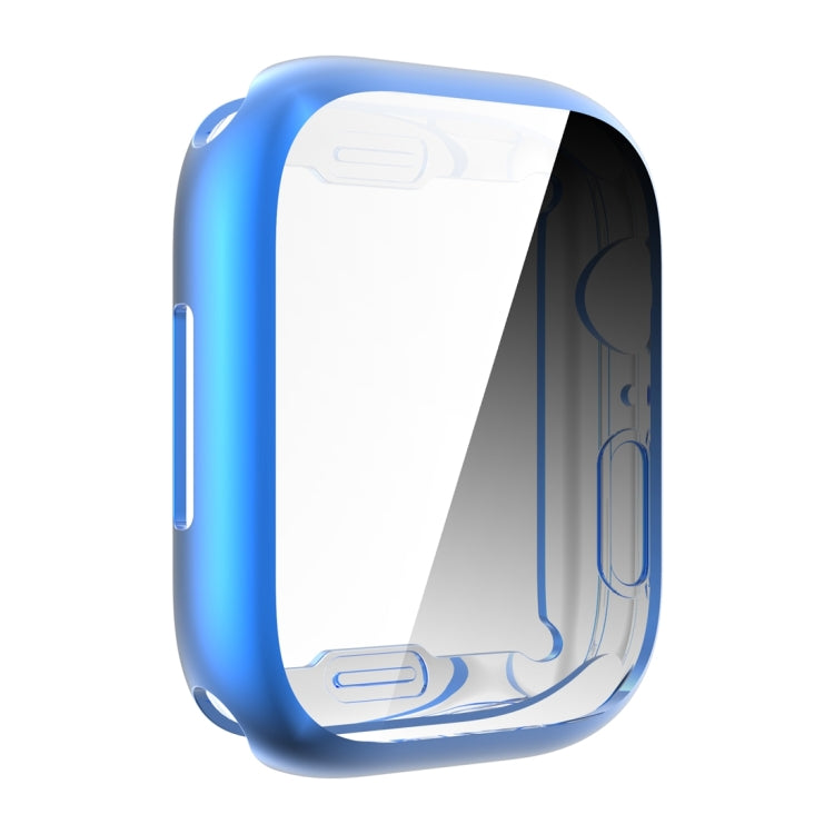 Shockproof TPU All-inclusive Electroplate Protective Case For Apple Watch Series 8 / 7 45mm(Blue) - Watch Cases by buy2fix | Online Shopping UK | buy2fix