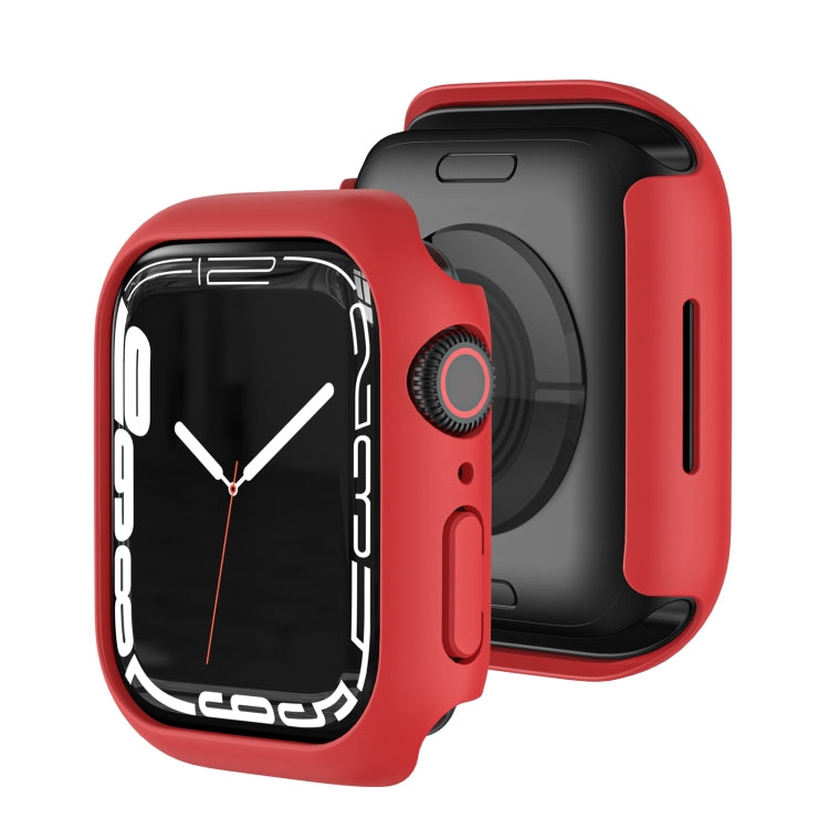 Shockproof TPU Protective Case For Apple Watch Series 9 / 8 / 7 45mm(Red) - Watch Cases by buy2fix | Online Shopping UK | buy2fix