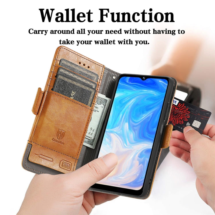 For Doogee N40 Pro CaseNeo Splicing Dual Magnetic Buckle Leather Case with Holder & Card Slots & Wallet(Khaki) - More Brand by buy2fix | Online Shopping UK | buy2fix