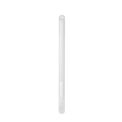 Two-hole Solid Color Silicone Stylus Protective Case For Apple Pencil 2(White) - Pencil Accessories by buy2fix | Online Shopping UK | buy2fix