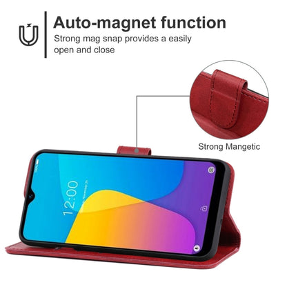 Leather Phone Case For Doogee Y8C / X90(Red) - More Brand by buy2fix | Online Shopping UK | buy2fix