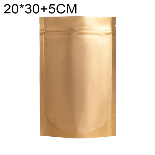 100 PCS/Set Matte Aluminum Foil Snack Stand-up Pouch, Size:20x30+5cm(Gold) - Preservation Supplies by buy2fix | Online Shopping UK | buy2fix