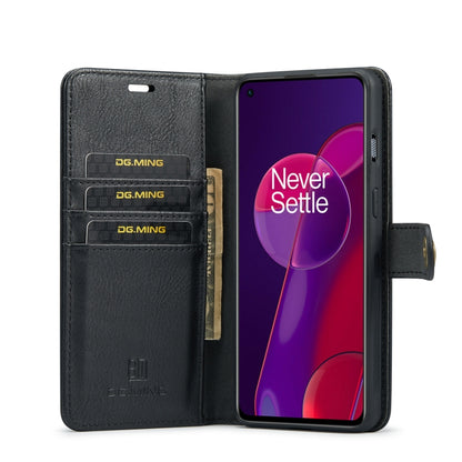 For OnePlus 9RT 5G DG.MING Crazy Horse Texture Detachable Magnetic Leather Phone Case(Black) - OnePlus Cases by DG.MING | Online Shopping UK | buy2fix