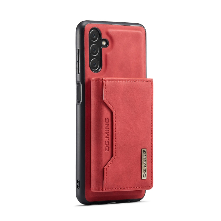 For Samsung Galaxy A13 5G DG.MING M2 Series 3-Fold Multi Card Bag Phone Case(Red) - Galaxy Phone Cases by DG.MING | Online Shopping UK | buy2fix