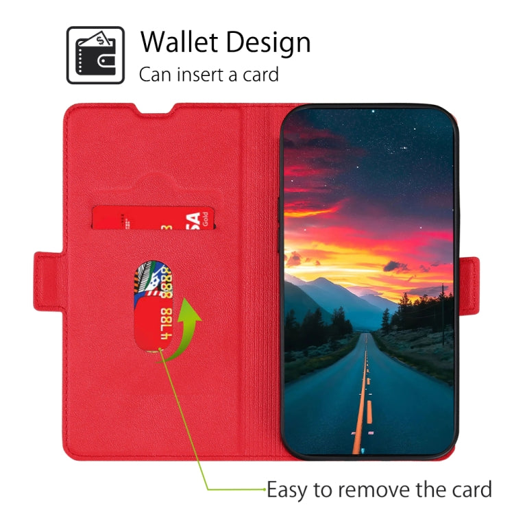 For Doogee N30 Ultra-thin Voltage Side Buckle PU + TPU Leather Phone Case(Red) - More Brand by buy2fix | Online Shopping UK | buy2fix