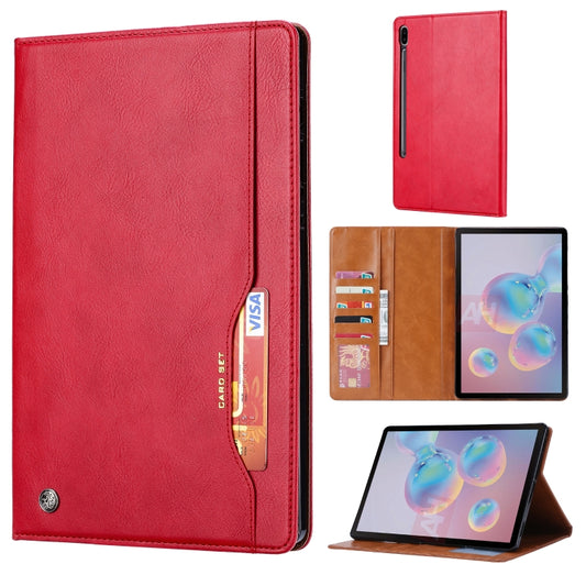 For Samsung Galaxy Tab S8+ X800 Knead Skin Texture Flip Tablet Leather Case(Red) - Galaxy Tab S8+ Cases by buy2fix | Online Shopping UK | buy2fix