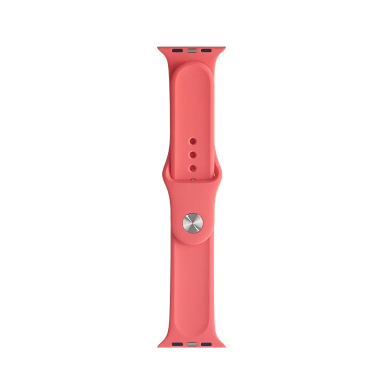 For Apple Watch Series 7 41mm / 6 & SE & 5 & 4 40mm / 3 & 2 & 1 38mm Mutural Liquid Silicone Watch Band(Watermelon Red) - Watch Bands by Mutural | Online Shopping UK | buy2fix