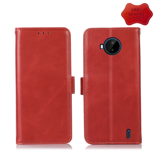 For Nokia C20 Plus Crazy Horse Top Layer Cowhide Leather Phone Case(Red) - Nokia Cases by buy2fix | Online Shopping UK | buy2fix