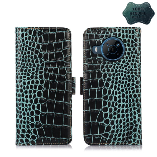 For Nokia X100 Crocodile Top Layer Cowhide Leather Phone Case(Green) - Nokia Cases by buy2fix | Online Shopping UK | buy2fix