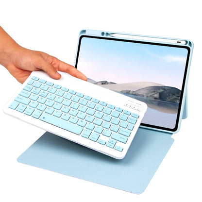 Bluetooth Keyboard Leather Case with Touchpad & Rotatable Bottom Case For iPad 10.2 2021 & 2020 & 2019 / Air 2019 / Pro 10.5 inch(Sky Blue) - Universal by buy2fix | Online Shopping UK | buy2fix