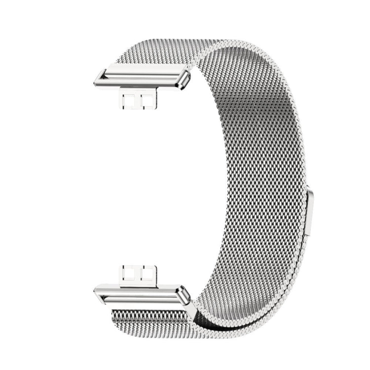 For Huawei Watch Fit Mijobs Milan Magnetic Stainless Steel Watch Band(Silver) - Watch Bands by MIJOBS | Online Shopping UK | buy2fix