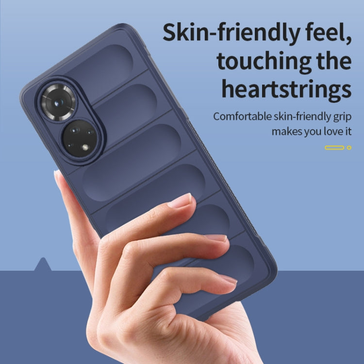 For Huawei Nova 9/Honor 50 Magic Shield TPU + Flannel Phone Case(Dark Blue) - Huawei Cases by buy2fix | Online Shopping UK | buy2fix