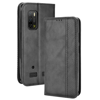 For Ulefone Armor X10 / X10 Pro Magnetic Buckle Retro Texture Leather Phone Case(Black) - Ulefone Cases by buy2fix | Online Shopping UK | buy2fix