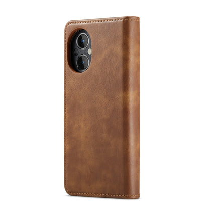 For OnePlus Nord N20 5G DG.MING Crazy Horse Texture Detachable Magnetic Leather Phone Case(Brown) - OnePlus Cases by DG.MING | Online Shopping UK | buy2fix