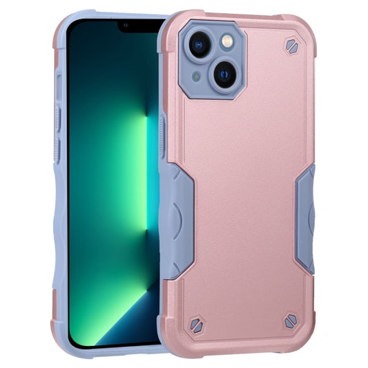 For iPhone 14 Plus Non-slip Shockproof Armor Phone Case (Rose Gold) - iPhone 14 Plus Cases by buy2fix | Online Shopping UK | buy2fix