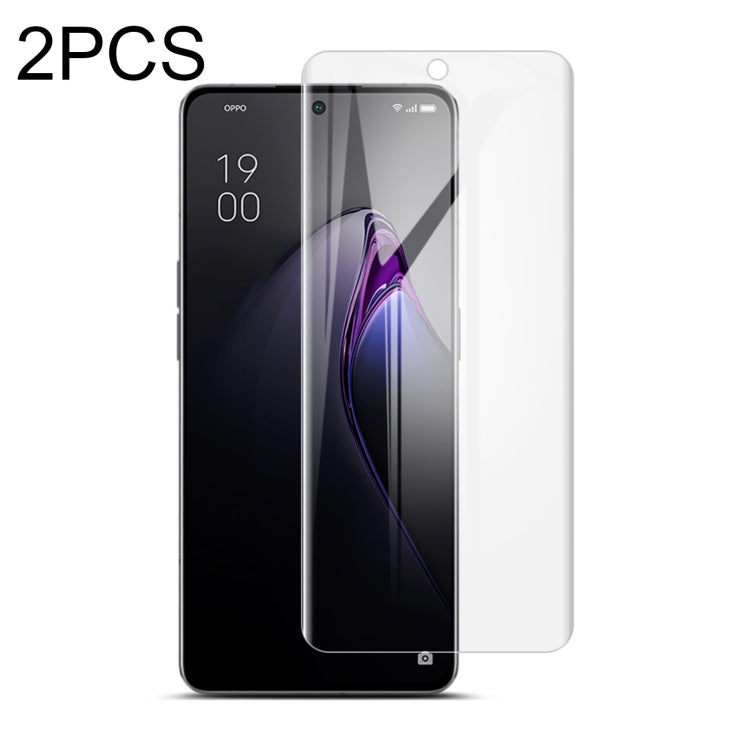 For OPPO Reno8 Pro+ 5G / Reno8 Pro 5G Global 2 PCS IMAK Curved Full Screen Hydrogel Film Front Protector - OPPO Tempered Glass by imak | Online Shopping UK | buy2fix