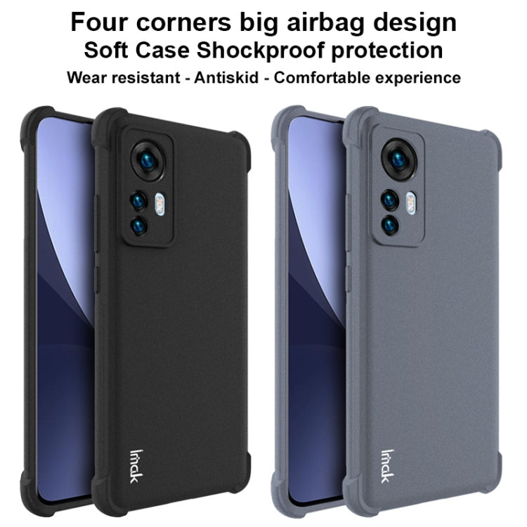 For Xiaomi 12 / 12X IMAK All-inclusive Shockproof Airbag TPU Phone Case with Screen Protector (Matte Black) - Xiaomi Cases by imak | Online Shopping UK | buy2fix