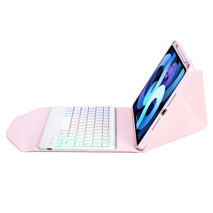 Z098BS Pen Slot Backlight Bluetooth Keyboard Leather Tablet Case For iPad Air 10.9 2022/2020(Pink) - For iPad Air by buy2fix | Online Shopping UK | buy2fix