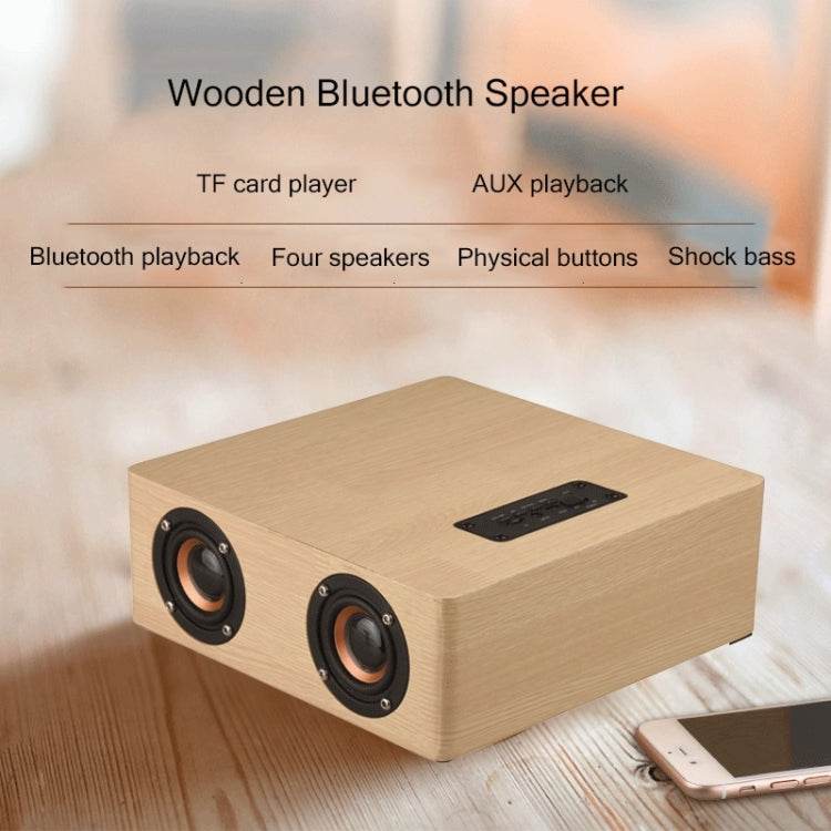 Q5 Home Computer TV Wooden Wireless Bluetooth Speaker(Red) - Desktop Speaker by buy2fix | Online Shopping UK | buy2fix