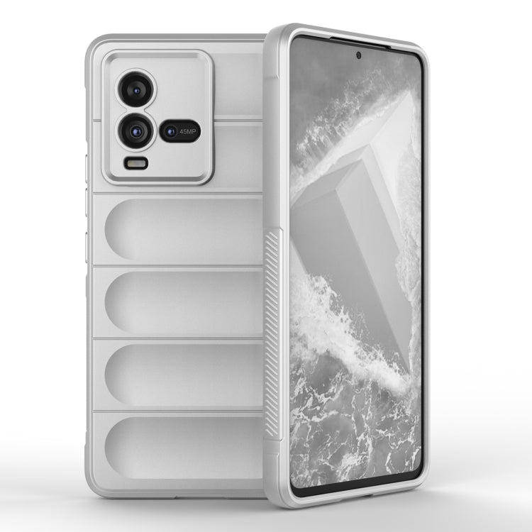 For vivo iQOO 10 5G Magic Shield TPU + Flannel Phone Case(White) - vivo Cases by buy2fix | Online Shopping UK | buy2fix