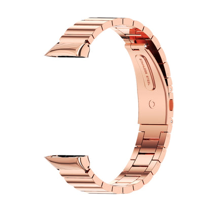 For Huawei Band 6 / Honor Band 6 / 7 Mijobs Bamboo Stainless Steel Metal Watch Band(Rose Gold) - Watch Bands by MIJOBS | Online Shopping UK | buy2fix