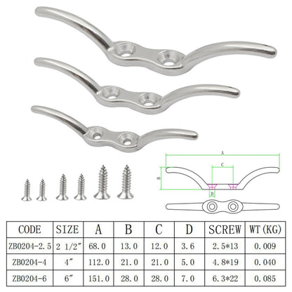 316 Stainless Steel Marine Flagpole Hook with Screw, Style:6 inch - Marine Accessories & Parts by buy2fix | Online Shopping UK | buy2fix