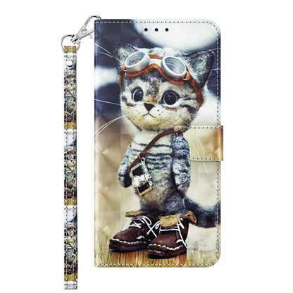 For Motorola Moto G32 5G 3D Painted Leather Phone Case(Naughty Cat) - Motorola Cases by buy2fix | Online Shopping UK | buy2fix