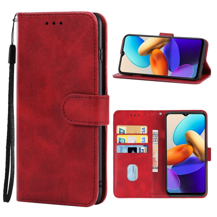 For vivo Y22s / Y22 / Y35 Leather Phone Case(Red) - vivo Cases by buy2fix | Online Shopping UK | buy2fix