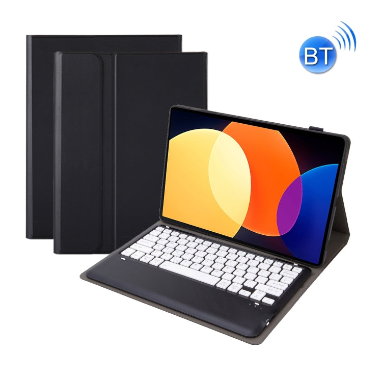 A0N4 Detachable Sheep Pattern TPU Bluetooth Keyboard Tablet Leather Case For Xiaomi Pad 5 Pro 12.4(Black+White) - More Tablet Cases by buy2fix | Online Shopping UK | buy2fix