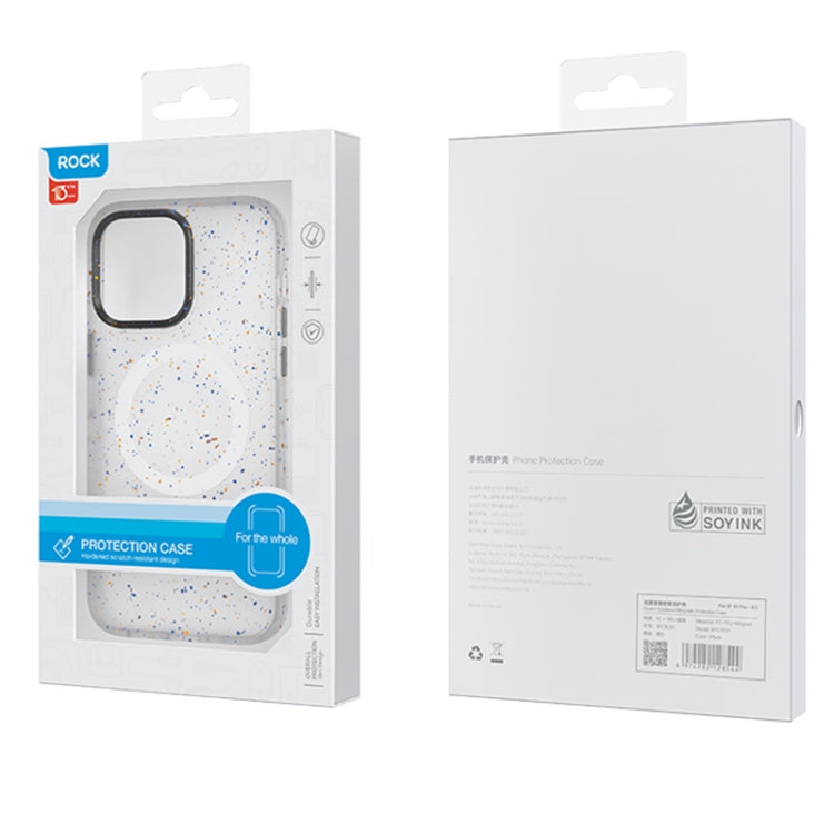 For iPhone 14 Pro ROCK Guard Ink Splash MagSafe Phone Case(White) - iPhone 14 Pro Cases by ROCK | Online Shopping UK | buy2fix