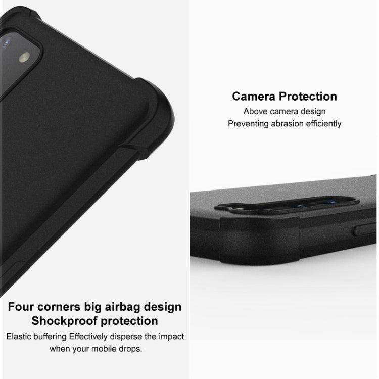 For Motorola Edge 2022 5G imak Shockproof Airbag TPU Phone Case(Matte Black) - Motorola Cases by imak | Online Shopping UK | buy2fix