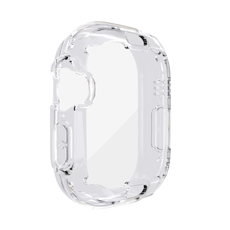 For Apple Watch 8 / 7 45mm All-inclusive Plating TPU Shockproof Case(Transparent) - Watch Cases by buy2fix | Online Shopping UK | buy2fix