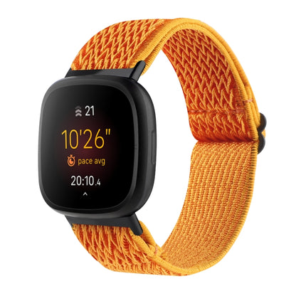 For Fitbit Versa 4 / Sense 2 Universal Wave Nylon Watch Band(Orange) - Watch Bands by buy2fix | Online Shopping UK | buy2fix