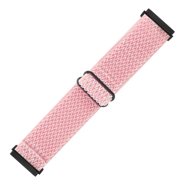 For Fitbit Versa 4 / Sense 2 Universal Wave Nylon Watch Band(Pink) - Watch Bands by buy2fix | Online Shopping UK | buy2fix