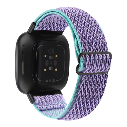 For Fitbit Versa 4 / Sense 2 Universal Wave Nylon Watch Band(Lavender Purple) - Watch Bands by buy2fix | Online Shopping UK | buy2fix