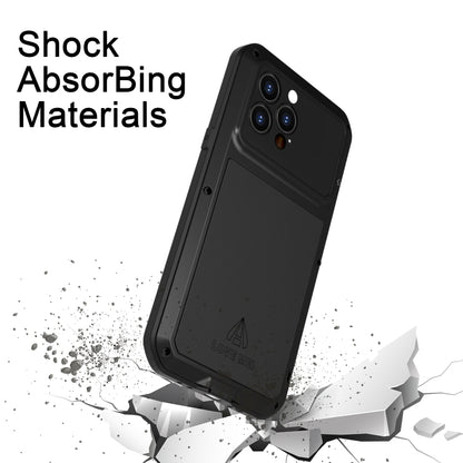 For iPhone 14 Pro Max LOVE MEI Metal Shockproof Life Waterproof Dustproof Phone Case(Red) - iPhone 14 Pro Max Cases by LOVE MEI | Online Shopping UK | buy2fix