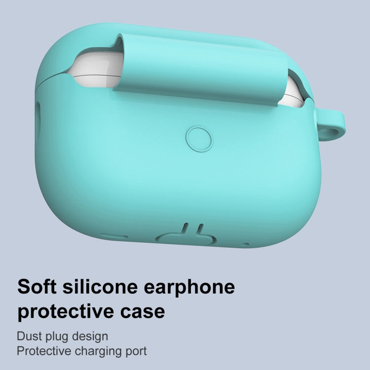 For AirPods Pro 2 Thickened One-piece Shockproof Earphone Case(Gem Green) - For AirPods Pro 2 by buy2fix | Online Shopping UK | buy2fix