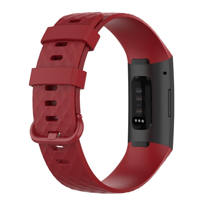 Color Buckle TPU Wrist Strap Watch Band for Fitbit Charge 4 / Charge 3 / Charge 3 SE, Size: S(Red) - Watch Bands by buy2fix | Online Shopping UK | buy2fix