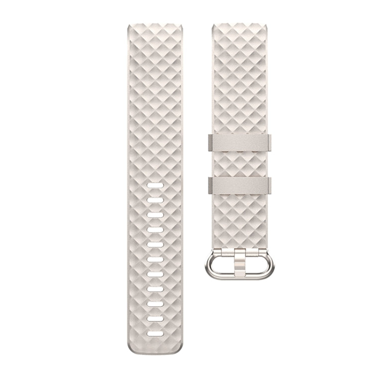 Color Buckle TPU Wrist Strap Watch Band for Fitbit Charge 4 / Charge 3 / Charge 3 SE, Size: L(Champagne) - Watch Bands by buy2fix | Online Shopping UK | buy2fix