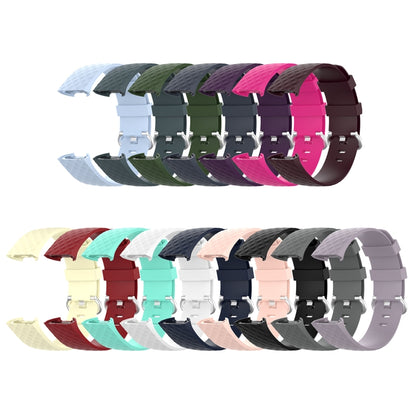 18mm Silver Color Buckle TPU Wrist Strap Watch Band for Fitbit Charge 4 / Charge 3 / Charge 3 SE, Size: L(Light Purple) - Watch Bands by buy2fix | Online Shopping UK | buy2fix