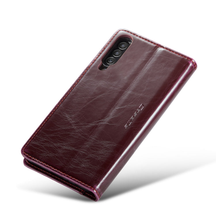 For Samsung Galaxy A30s／A50s／A50 CaseMe 003 Crazy Horse Texture Leather Phone Case(Wine Red) - Galaxy Phone Cases by CaseMe | Online Shopping UK | buy2fix