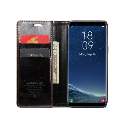 For Samsung Galaxy S8 CaseMe 003 Crazy Horse Texture Leather Phone Case(Coffee) - Galaxy Phone Cases by CaseMe | Online Shopping UK | buy2fix