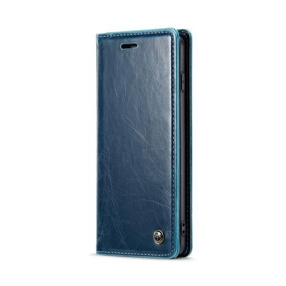 For Samsung Galaxy S10+ CaseMe 003 Crazy Horse Texture Leather Phone Case(Blue) - Galaxy Phone Cases by CaseMe | Online Shopping UK | buy2fix