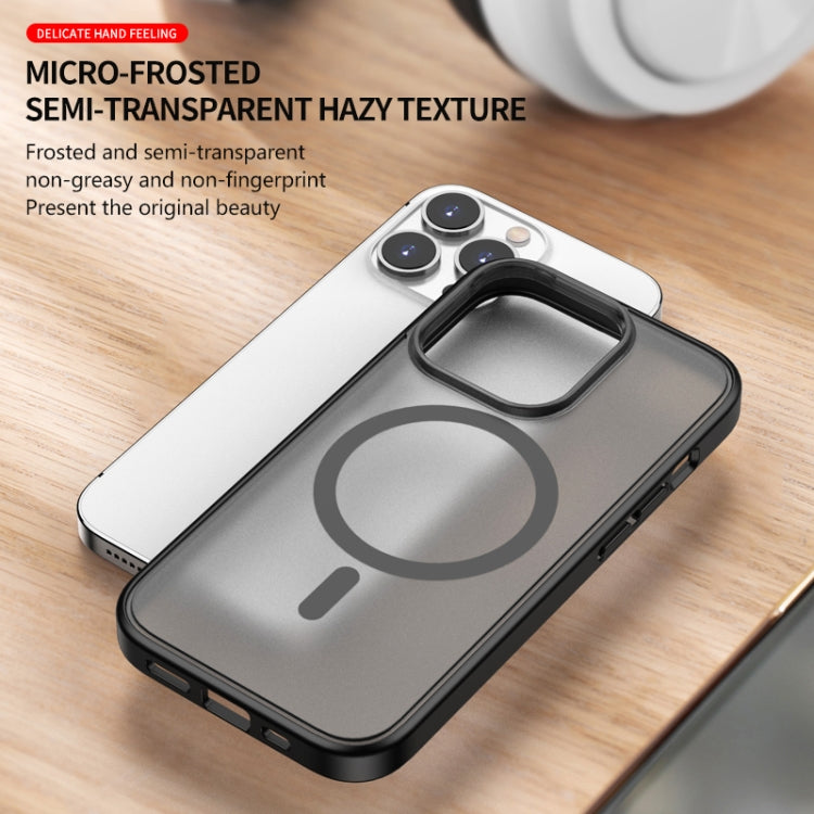 For iPhone 14 Pro Skin Feel Frosted Magsafe Phone Case(Black) - iPhone 14 Pro Cases by buy2fix | Online Shopping UK | buy2fix