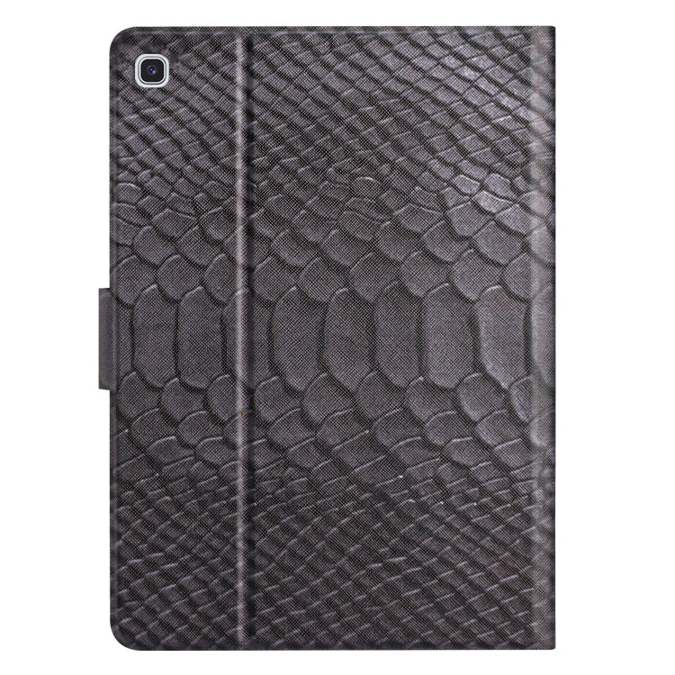 For Samsung Galaxy Tab S6 Lite Solid Color Crocodile Texture Leather Smart Tablet Case(Black) - Tab S6 Lite P610 / P615 by buy2fix | Online Shopping UK | buy2fix