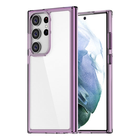 For Samsung Galaxy S23+ 5G iPAKY Transparent PC + TPU Phone Case(Transparent Purple) - Galaxy S23+ 5G Cases by iPAKY | Online Shopping UK | buy2fix