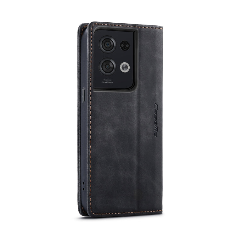 For OPPO Reno8 Pro 5G Global CaseMe 013 Multifunctional Horizontal Flip Leather Phone Case(Black) - OPPO Cases by CaseMe | Online Shopping UK | buy2fix